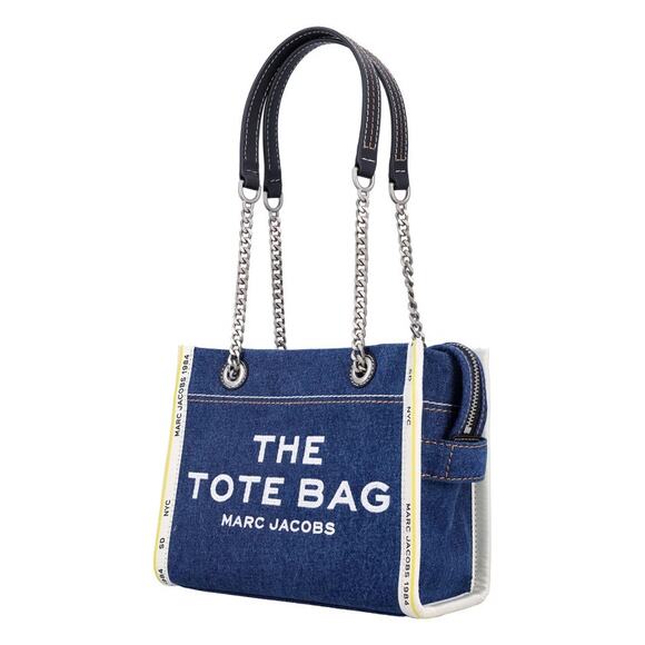 Marc Jacobs The Small Tote Shoulder bag Denim Tote New Sealed - Picture 13 of 14